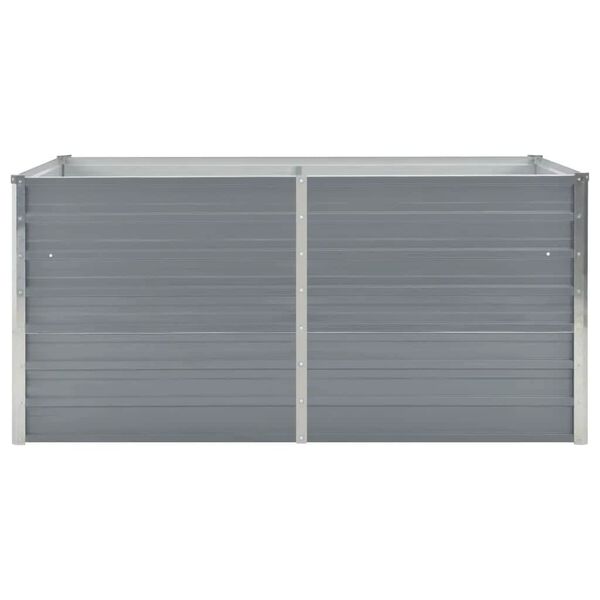 vidaXL Plantenbak verhoogd 160x80x45 cm gegalvaniseerd staal grijs