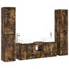 vidaXL Badkamermeubelset 5 st Gerookt eiken 33 x 34,5 x 160 cm