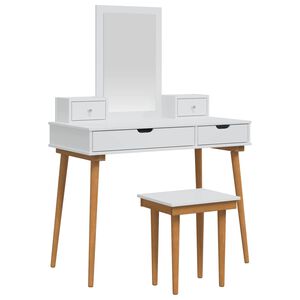 vidaXL Toilettafel Set FAUSKE 5 st Wit 100 x 50 x 143 cm
