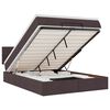vidaXL Ottoman bed met matras 140x200cm stof donkerbruin