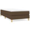 vidaXL Boxspring bed 90x200 cm stof donkerbruin