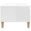 vidaXL Salontafel 90x50x36,5 cm bewerkt hout hoogglans wit