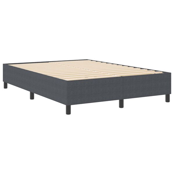 vidaXL Platform bedframe Donkergrijs 140 x 190 cm Stof