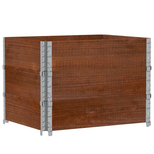 vidaXL Palletopzetranden 3 st 80x60 cm massief grenenhout bruin