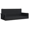vidaXL Schommelbank 119x56x48 cm poly rattan zwart