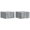vidaXL Wandbeugel Bedkast 2 pcs Grijs sonoma 33 x 34,5 x 20 cm