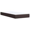 vidaXL Boxspring met matras stof donkerbruin 90x190 cm