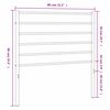 vidaXL Hoofdbord metaal zwart 75 cm