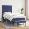 vidaXL Boxspring met matras stof blauw 80x200 cm