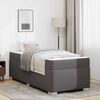 vidaXL Bedframe met matras Grijs 90 x 190 cm Stof