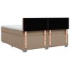 vidaXL Boxspring met matras kunstleer cappuccinokleurig 180x200 cm