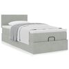 vidaXL Ottoman bed met matras 90x190cm fluweel lichtgrijs