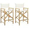 vidaXL Vouwbare Regisseursstoel 2 pcs Naturel Bamboe