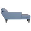 vidaXL Chaise longue met kussen corduroy stof blauw