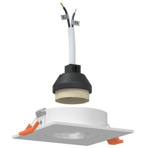 vidaXL Spotlights met schijnwerpers 6 pcs Wit 9 x 9 x cm Aluminium