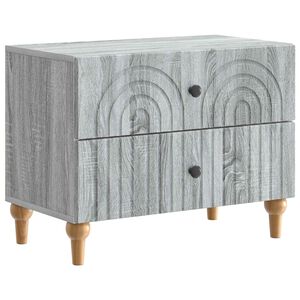 vidaXL Nachtkastje Grijs sonoma 62 x 34,5 x 48 cm Bewerkt hout