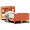 vidaXL Bed met boekenkast zonder matras grenenhout wasbruin 120x190 cm