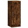 vidaXL Hoge kast 34,5x34x180 cm bewerkt hout gerookt eikenkleurig