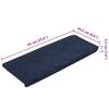 vidaXL Trapmatten zelfklevend 15 st 65x24,5x3,5 cm blauw