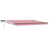 vidaXL Handbediende luifel met LED's Rood, Wit, Anthraciet 5 x 3 m