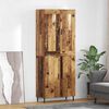 vidaXL Hoge kast 2 pcs Oudhout Bewerkt hout