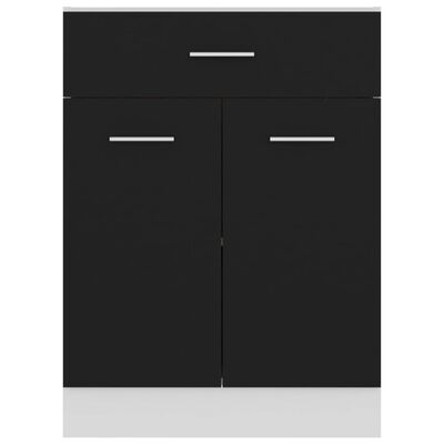 vidaXL Onderkast met lade 60x46x81,5 cm bewerkt hout zwart