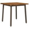 vidaXL 80 x 80 x 75 cm Massief Acaciahout Natuurlijk en Koffie