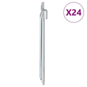 vidaXL Tentharingen 24 st V-vormig &Oslash;20 mm 25 cm gegalvaniseerd staal