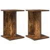 vidaXL Plantenstandaard 2 pcs Gerookte Eik 25 x 25,5 x 40,5 cm