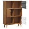 vidaXL Boekenkast MOLDE 90x35x133,5 cm massief grenenhout bruin