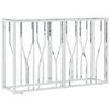 vidaXL Wandtafel 110x30x70 cm roestvrij staal en glas zilverkleurig