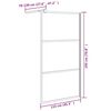 vidaXL Inloopdouchewand 115x195 cm donker ESG-glas zwart