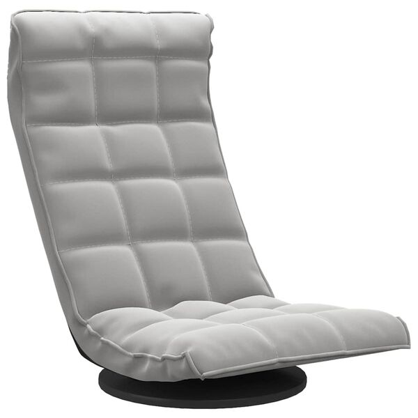 vidaXL Vloerstoel draaibaar fluweel lichtgrijs