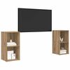 vidaXL Tv-meubelset 2 pcs Artisan Eiken 72 x 35 x 36,5 cm Bewerkt hout