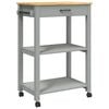 vidaXL Keukentrolley MONZA 60x40x88,5 cm massief grenenhout grijs
