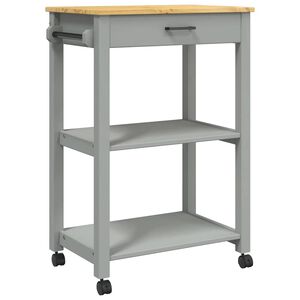 vidaXL Keukentrolley MONZA 60x40x88,5 cm massief grenenhout grijs