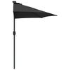 vidaXL Tuinparasol Zwart 294 x 150 x 224 cm Stof