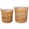 vidaXL Plantermand met opslag 2 pcs Bruin Lacak Riet