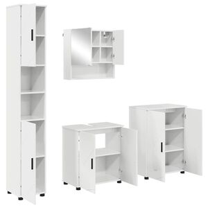 vidaXL Badkamermeubelset 4 st Hoogglans wit 61 x 35 x 64 cm