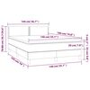 vidaXL Boxspring met matras en LED fluweel donkergroen 140x190 cm