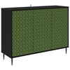 vidaXL Dressoir GELEEN Zwart eiken 102 x 33 x 76 cm Bewerkt hout
