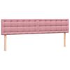 vidaXL Boxspring met matras fluweel roze 180x220 cm