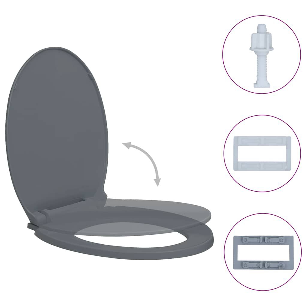 Toiletbril PUTUMAYO smal soft-close Duroplast Wit