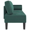 vidaXL Chaise longue met kussens fluweel donkergroen