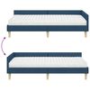 vidaXL Hoekbedframe met Matras met matras 2 pcs Blauw Stof