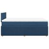 vidaXL Boxspring met matras stof blauw 120x190 cm