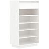 vidaXL Schoenenkast 60x34x105 cm massief grenenhout wit