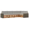vidaXL Buiten bankenset 5 st Naturel en lichtgrijs Polyester