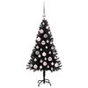 vidaXL Kerstboom met 150 LED met standaard Zwart 120 cm PVC