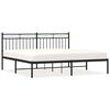 vidaXL Bedframe met hoofdbord metaal zwart 183x213 cm